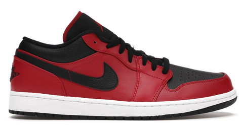 Air Jordan 1 Low "Reverse Bred Pebbled Swoosh"